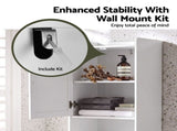 Artiss Tall Bathroom Storage Cabinet with Tilt Out Laundry Hamper White 170cm FUR-S-BATH-TB170-BAG-WH
