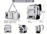Travel Backpack Multi-Functional Backpack Convertible Backpack Shoe Compartment - Green - Size M V1347-127-09392-GRN-M