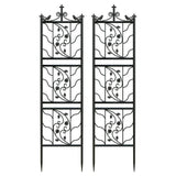 2pcs Metal Garden Trellis Fence for Climbing Plants and Rose Support V767-HW-XZ1149
