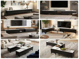 Artiss TV Cabinet Entertainment Unit Stand Extendable Black FURNI-N-EXT-TV240-BK-AB