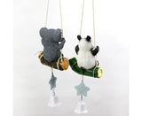 Cute Swing Panda Sloth Wind Chimes Home Door Window Balcony Hanging Bell Decor-Sloth V1263-JX-522
