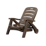 Gardeon Sun Lounger Folding Lounge Chair Wheels Patio Outdoor Furniture Brown ODF-SUNBED-PP150-BR