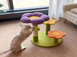 Cat Tree Flower-Shaped Cat Tree Cat Scratching Post Cat Furniture Sisal Rope - Purple - Size V1347-135-70699-PUR-40-40-48