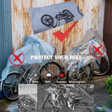 2 Pack PEVA Bicycle Covers with Waterproof Dust Protection and Velcro Straps for Outdoor or Garage V1189-LC-HW-00598