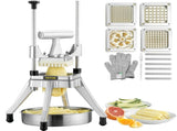 Commercial Vegetable Fruit Chopper, Stainless Steel French Fry Cutter with 4 Blades 1/4" 3/8" 1/2", V952-GGSSDQTJJB412RXV9V0
