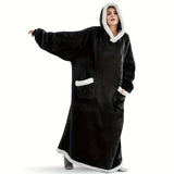 Flannel Hooded TV Blanket for Winter Warmth V1142-LP601099524946573