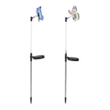 2 Pack Solar Lights LED Lawn Lights RGB Color Changing Outdoor Rainproof ABS Solar Powered Butterfly V1294-YM0901-3111250233311