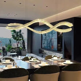 BAMDECOR 1.2m C3601W Wave Crystal Pendant Chandelier Decorative Lighting Lampshade V255-BAM-C3601