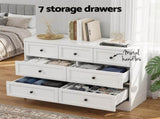 Artiss 7 Chest of Drawers Dresser Table White FUR-U-CDR-03-WH-AB
