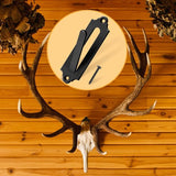12-Piece Skull Wall Hook Set - Black Steel Hook for Decoration - Includes Mounting Kit V1188-ZXY-131-269