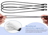 25Pcs Short Bungee Cords with Hooks Black Elastic Tie Downs for Outdoor Camping and Storage V1369-AZ3-W-13151