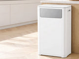 Cefito 30L Commercial Trash Can with Lid Front Push Flap Rubbish Bin White RB-C-PRESS-30L-WH