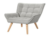 Artiss Armchair Lounge Chair Accent Chairs Sofa Linen Fabric Cushion Seat Grey UPHO-B-ARM06-FB-GY