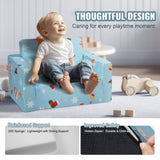 Baby Chair Foldable 2-in-1 Baby Lounger Couch Cartoon Kids Sofa Pink V952-ETSF6354652IOZAT6V0