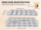 3Pcs Silicone Muffin Pan 6, 12 and 24 Cup with Metal Frame, Non Stick Jumbo Cupcake Pan with V1258-DP02-F-209