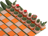 Roll Up Plant Chess Set Funny Plant Themed Travel Chess Game Portable Chess Board and Piece V1294-YM0901-3115250061611