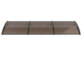 Instahut Window Door Awning 0.8mx3m Brown AWN-08X3-BR