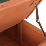 i.Pet Outdoor Cat House Rabbit Hutch Wooden Shelter Indoor Cat House Outdoor Condo Small Enclosure PET-CH-2DOOR-BR