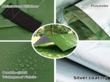Grey 300 x 300cm Waterproof Camping Tarp Shelter Set - Silver Coated Sun Protection, Storage Bag, 6 V888-ELOSUNG55463-4