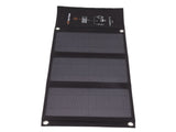 21W Foldable Solar Panel Charger Black Portable Solar Phone Charging Panels with Dual USB Port for V1294-YM0718-3114220080011