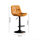 Bar Stools Kitchen Bar Stool Leather Barstools Swivel Gas Lift Counter Chairs x2 BS8406 Black V255-8406-BLACK