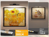 Picture Lights for Wall, Battery Operated Picture Light 16in Gallery Light for Paintings CCT V1171-CB-TR-BPL-1-USB-RM-40CM