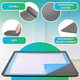 Dog Pee Pad Holder - Fits Up to 30 x 36 Pee Pad - 1 Pack - Grey Stable Grip, Soft Edges, Quick V1107-136-28353
