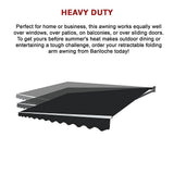 Outdoor Folding Arm Awning Retractable Sunshade Canopy Black 5.0m x 3.0m V63-842821
