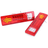 2 x 12V 19 LED Rear Lights, Brake Lights, Stop Lamp, Indicator for Car, Truck, Red V1237-ZY-715-292