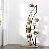 Artiss Plant Stand 6 Tier Ladder Corner Shelf MET-PS-CUR-6T-NT