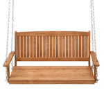 Gardeon Porch Swing Chair With Chain Outdoor Furniture Wooden Bench 2 Seater ODF-B-SWING-TK