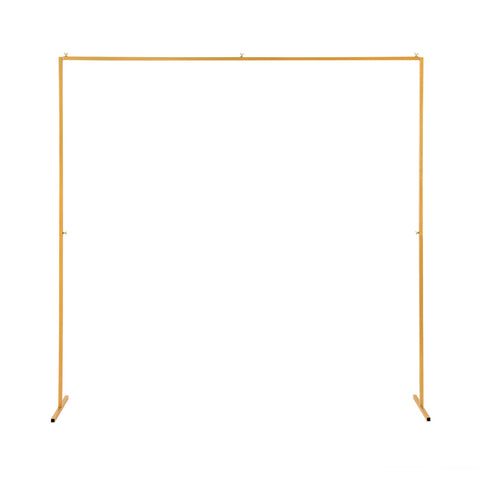 2M Backdrop Stand Wedding Background Decoration Party Flower Balloon Display Golden WESD-SQUA-2M-GD