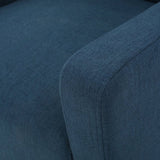 Canberra Linen Fabric Tufted Armchair in Dark Blue V1041-JSF-5007DARKBLUE