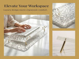 Clear Acrylic Computer Keyboard Stand for Desk with Elevated Airflow Ventilation and Modern Style V1366-AZ2-W-20234