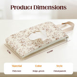 2 PCS Floral Quilted Baby Wipe Holder Pouch with Strap, Reable Portable Wipes Case for Stroller & V1258-DP02-F-421