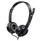 RAPOO H100 Wired Stereo Headsets - HD Voice Rotary Microphone Volume Adjustment 3.5mm V177-L-SP-H100-BLACK