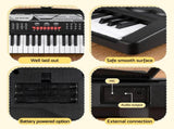 Alpha 49 Key Electronic Keyboard Portable Digital Piano Musical Instrument Black EK-M49-BK