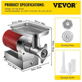 VEVOR Electric Meat Grinder Machine Electric Meat Mincer 661 Lbs/Hour 1100W V952-SYTMDDJRJSYSP65ZTV3