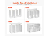 Literature Organizer, 24 Compartments Office Mailbox with Adjustable Shelves, Wooden Mailbox Sorter V952-WJJEKBHB24G905SHCV0