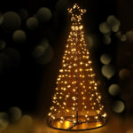 2.1M Christmas Tree LED Solar Warm Jingle Jollys XMAS-FAIRY-SOLAR-7FT-WARM