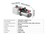 3 L Hydraulic Power Unit, Double Acting Dump Trailer Pump, 22 MPa Max Relief Pressure & 3.4 L/min V952-12VSZYSLXCZYMIESA001V9