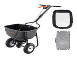Walk Behind Spreader, 60LBS Capacity, Push Spreader with Hopper Grate, 0-9.8 ft Spreading Width, 8 V952-TCSBJ60LBSPZF8R6S001V0