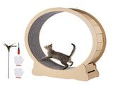 Wooden Cat Exercise Wheel, 1320mm Large Cat Treadmill Wheel for Indoor Cats, Cat Running Wheel with V952-MZMPBJYMSMDBJ1EXWV0