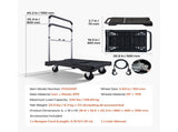 Foldable Push Cart Dolly, 149.69 kg Capacity, Folding Truck with Swivel Wheels, Moving V952-ZDPBC330LBSLTUW2Q001V0