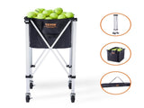 Foldable Tennis Ball Hopper, Holds 180 Tennis Balls, Lightweight Aluminum Alloy Tennis Ball Basket V952-KZDBXSWQTC182488OV0