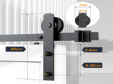 2m Heavy Duty Sliding Barn Single Door Hardware Kit Damper Track Rail Roller System V324-CS-BARNRAIL200
