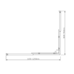 Adjustable 1200x900mm Double Sliding Door Glass Shower Screen in Gold V63-845061