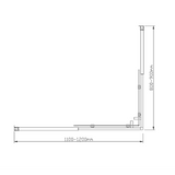 Adjustable 1200x900mm Double Sliding Door Glass Shower Screen in Gold V63-845061