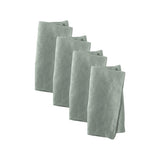 Vintage Design Homewares Set of 4 Washed Linen Cotton Square Napkins Green 50cm x 50cm V442-HIN-MISC-SETOF4LCOTTONNAPKINS-GREEN-SQ