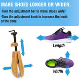 1 Pair Shoe Stretcher, Adjustable Shoe Trees for Men and Women Wooden Shoe Shaper Shoe Expander V1366-AZ2-W-18341